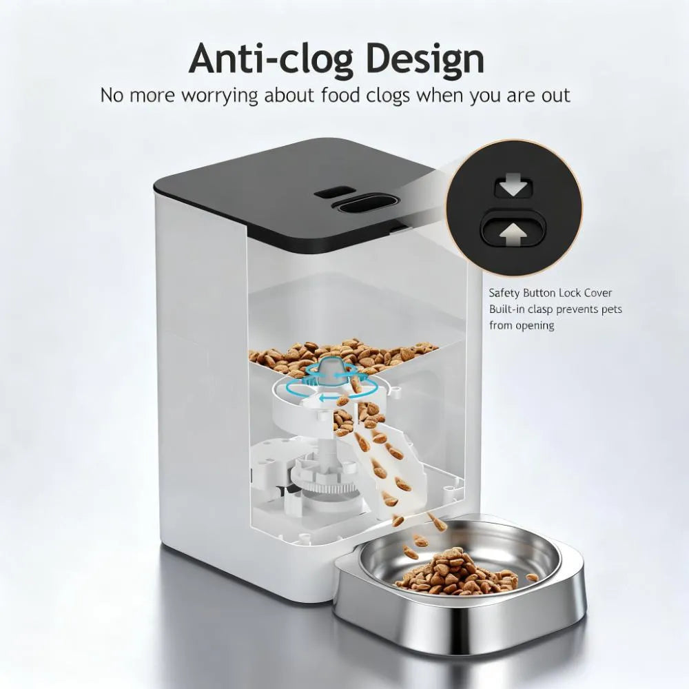Automatic Pet Feeder with Customizable Feeding Options