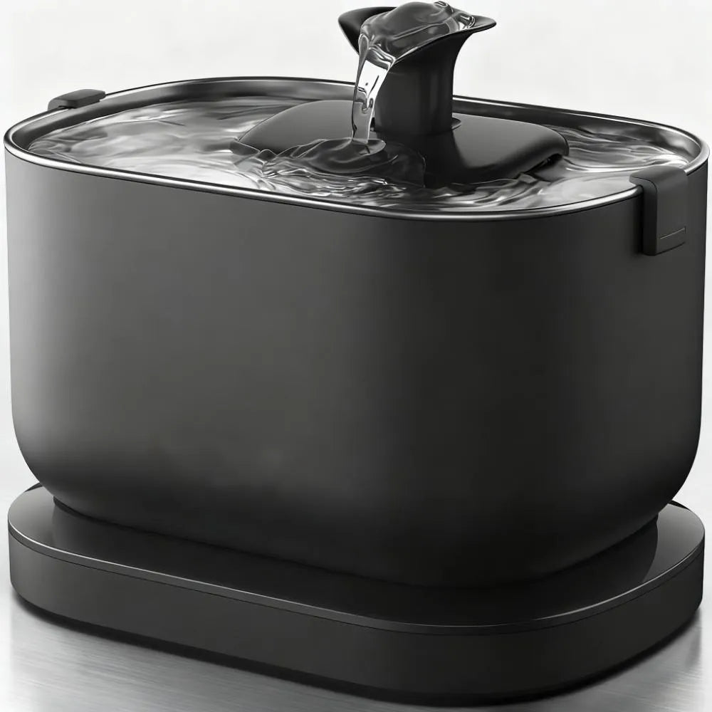 Wireless Cat Water Fountain - 5000mAh Battery, Dual Modes, 4-Stage Filtration