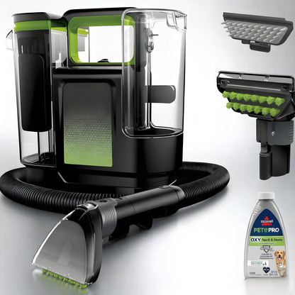 Powerful Suction with Self-Cleaning Tool - Stain Remover for Pet Families