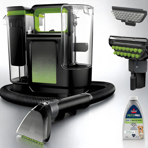 Powerful Suction with Self-Cleaning Tool - Stain Remover for Pet Families