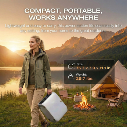 Stay Powered Anywhere: Fast Charge + 1,800W Output = Unstoppable Energy