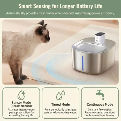 CORDLESS PET WATER FOUNTAIN – FRESH, SAFE WATER ANYTIME