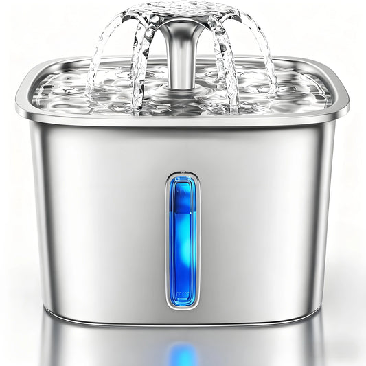 Award-Winning Stainless Steel Pet Water Dispenser - Large Capacity & 5-Stage Filtration