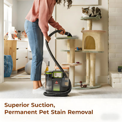 Powerful Suction with Self-Cleaning Tool - Stain Remover for Pet Families