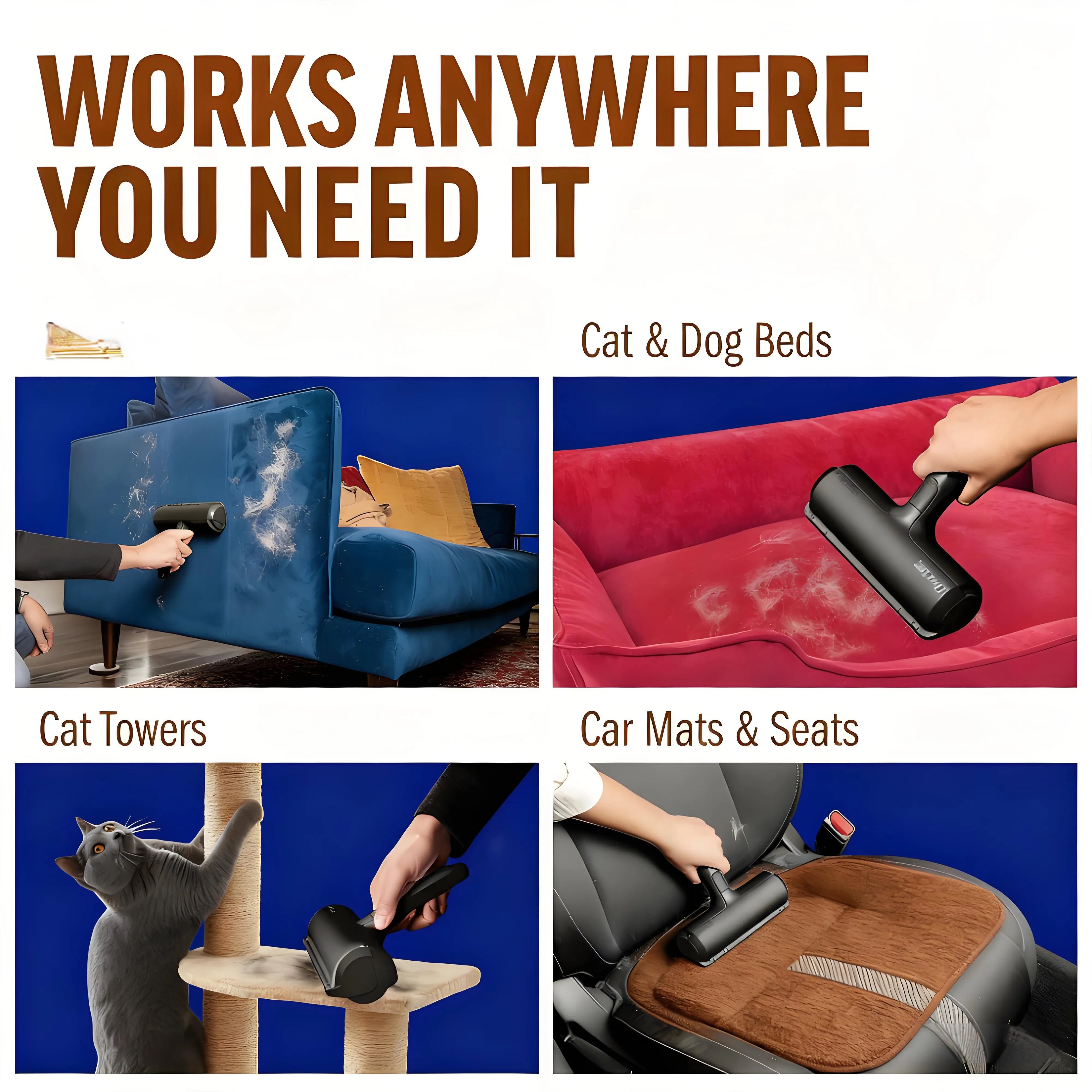 Pet Hair Roller - Effective, Reusable, Suitable for Furniture & Cars